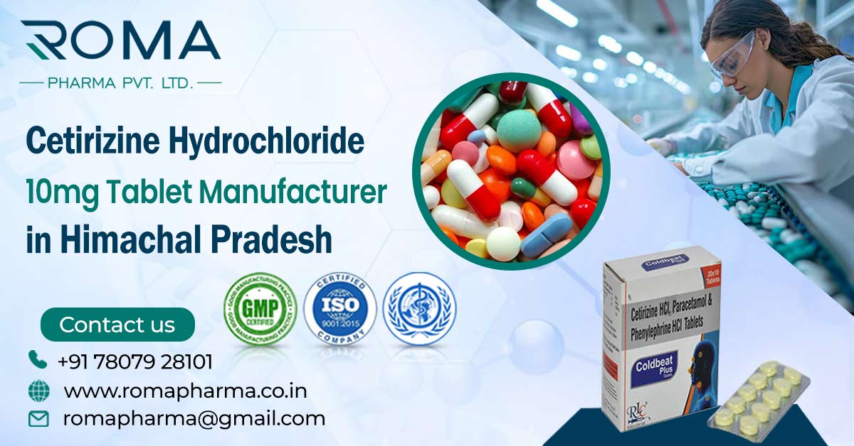 Cetirizine Hydrochloride 10mg Tablet Manufacturer